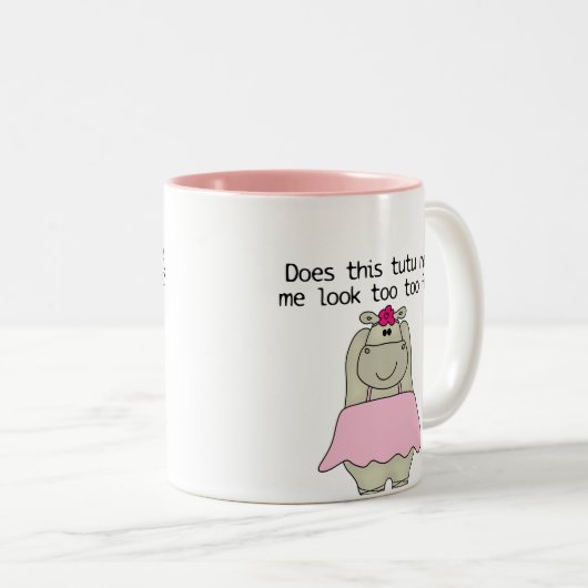 Hippo Tu Tu Fat Tweekleurige Koffiemok (Voorkant rechts)