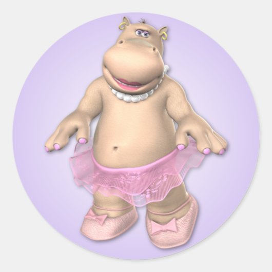 Hippo TuTu Sticker (Voorkant)