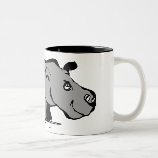 Hippo Tweekleurige Koffiemok (Rechts)