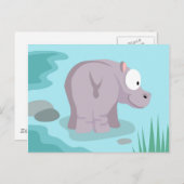 Hippo uit mijn dierserie briefkaart (Voorkant / Achterkant)