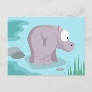 Hippo uit mijn dierserie briefkaart