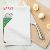 Hippo van Tipsy-tini Theedoek (Quarter Fold)