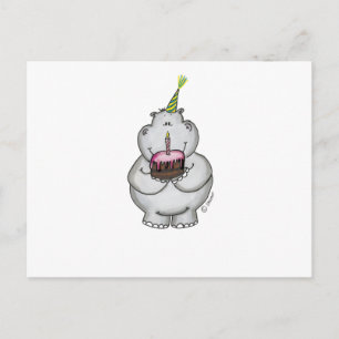 Hippo Verjaardag - Happy Birthday Briefkaart