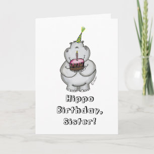 Hippo Verjaardag - Happy Birthday Kaart