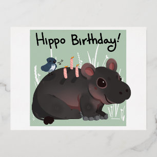 Hippo Verjaardag Kaart