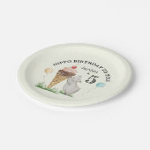 Hippo verjaardag voor je verjaardagsfeestje papieren bordje (Gekanteld)