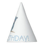 Hippo Verjaardag zacht blauw Feesthoedjes (Rechts)