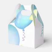 Hippo Verjaardag zacht blauw simpel Bedankdoosjes (Achterkant)