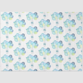 Hippo Verjaardag zacht blauw Tissuepapier