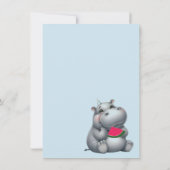 Hippo verjaardagsfeestje Watermeloen uitnodiging (Achterkant)