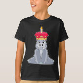 Hippo verjaardagskaarstaart t-shirt (Voorkant)