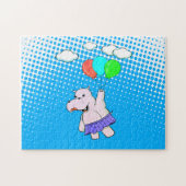 Hippo vliegt met ballonnen en stoot baby Baby Anim Legpuzzel (Horizontaal)