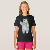 Hippo volleybalspeler Volleybal T-shirt (Voorkant volledig)