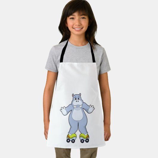 Hippo with Roller skates Schort (Insitu)