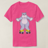 Hippo with Roller skates T-shirt (Design voorkant)