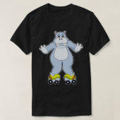 Hippo with Roller skates T-shirt (Design voorkant)