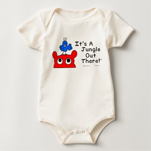 Hippo Works Organic Bodysuit "Het is een Oerwoud.. (Voorkant)