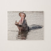 Hippo Yawn Jigzaag Puzzle Legpuzzel (Horizontaal)