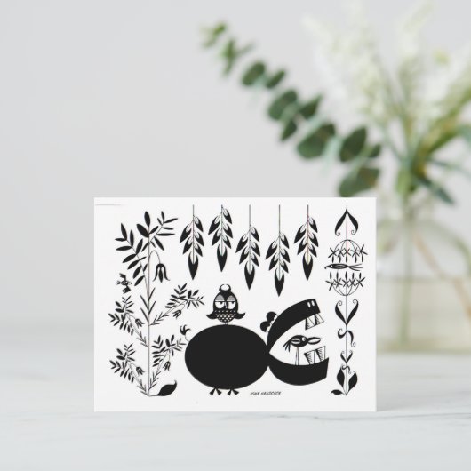 Hippo yawning briefkaart (Staand voorkant)