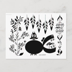 Hippo yawning briefkaart