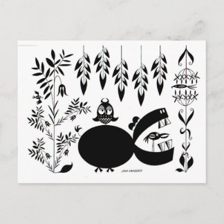 Hippo yawning briefkaart