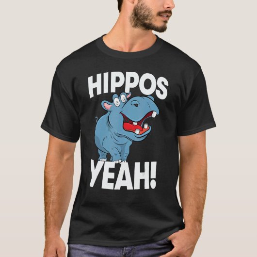 Hippo Yeah Women Hippopotamus Party 1 T-shirt (Voorkant)