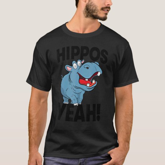 Hippo Yeah   Women Hippopotamus Party T-shirt (Voorkant)