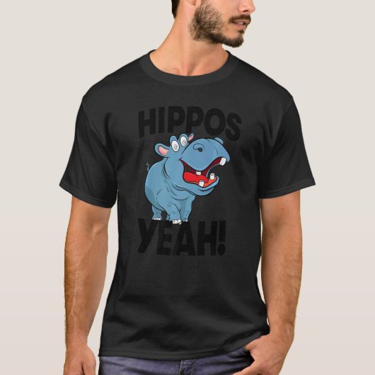 Hippo Yeah Women Hippopotamus Party T-shirt (Voorkant)
