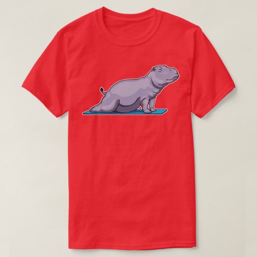 Hippo Yoga Fitness T-shirt (Design voorkant)