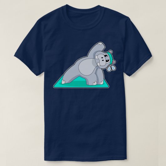Hippo Yoga Gymnastiek T-shirt (Design voorkant)