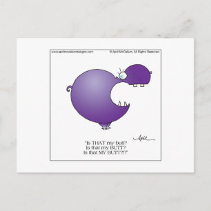 HIPPOBOTTOMUS Briefkaart door April McCallum