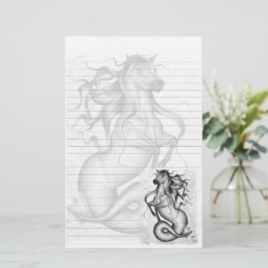 Hippocampus Briefpapier (Staand voorkant)