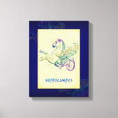 Hippocampus Grieks zeepaardje  kunst gewikkeld bli Canvas Afdruk (Voorkant)