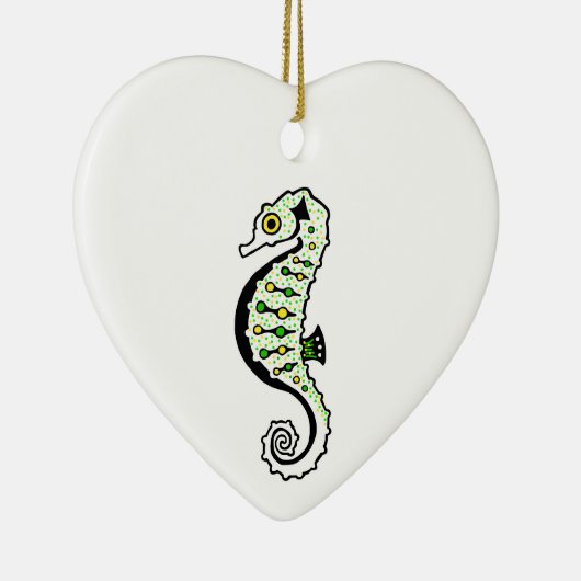 Hippocampus - Schattige ZEEPAARDJE - Oceaandieren  Keramisch Ornament (Rechts)