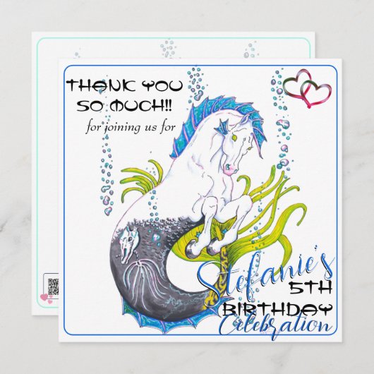 Hippocampus (schedel) bedankkaart (Voorkant / Achterkant)