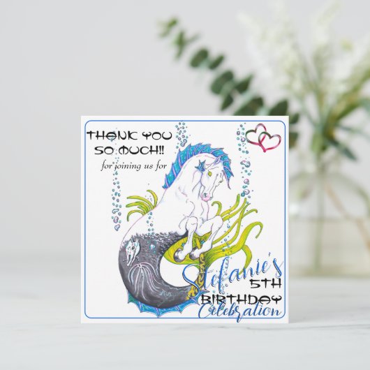 Hippocampus (schedel) bedankkaart (Staand voorkant)