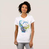 Hippocampus (schedel) met abstracte technische spi t-shirt (Voorkant volledig)
