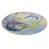 Hippocampus (schedel) met blauw/paars/beige) snijplank (Hoek)