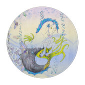 Hippocampus (schedel) met blauw/paars/beige) snijplank (Voorkant)
