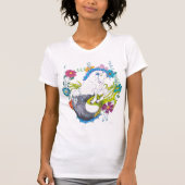Hippocampus (schedel) met bloembolte cirkel t-shirt (Voorkant)