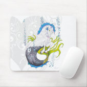 Hippocampus (schedel) met grijs hart muismat (Met muis)