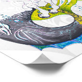 Hippocampus (schedel) met grijs hart poster (Hoek)