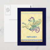 Hippocampus Zee Paard Kunst Briefkaart (Voorkant / Achterkant)
