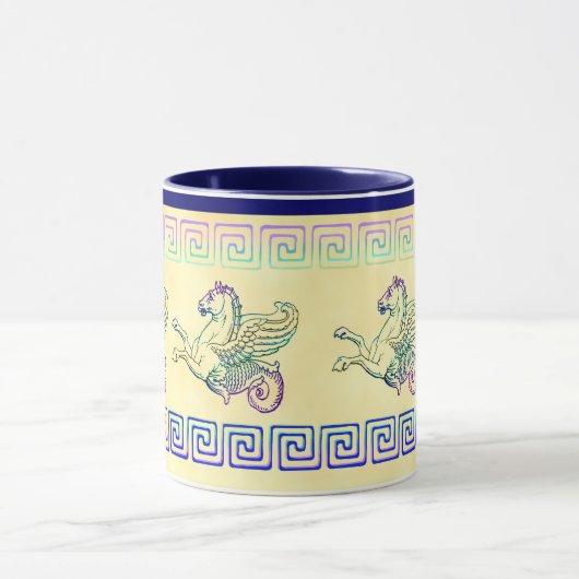 Hippocampus Zee Paard Kunst Koffie Mok (Midden)