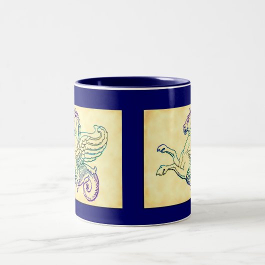 Hippocampus Zee Paard Kunst Koffie Mok (Center)