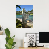 Hippocampus (Zee-paard) Statue, Waikoloa, Hawaii Poster (Thuiskantoor)