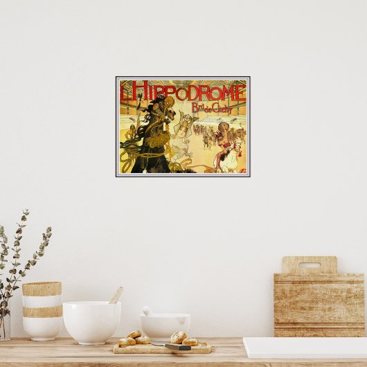 Hippodrome Boulevard de Clichy French Circus Poster (Keuken)