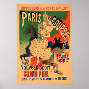 Hippodrome de Porte Maillot, Paris Course  Poster
