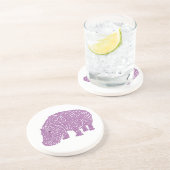 Hippoknotamus Zandsteen Onderzetter (Zijkant)