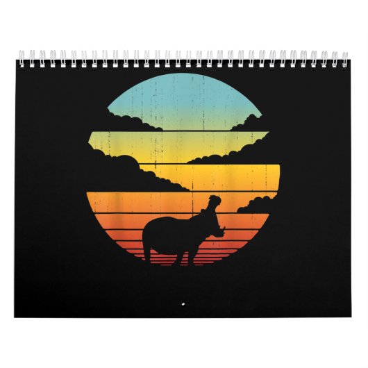 Hippopotamus 60s 70s Hippo | Hippo Lover Kalender (Hoes)